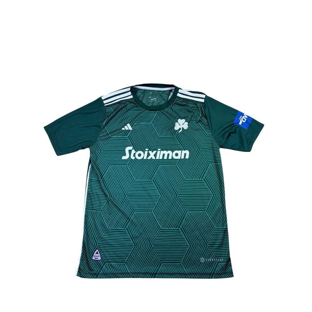 Adidas Panathinaikos FC 23/24 Authentic Home Jersey Green Kids Medium Slim Fit